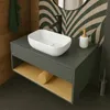 Aufsatzwaschbecken aus Keramik, weiß, oval, glänzend, 37 x Produktbild-Vorschau 5