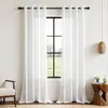 Voile Gardinen 260 x 140 cm, 2er Set, weiß, Leinenoptik, Produktbild-Vorschau 2