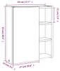 vidaXL Spiegelschrank mit LED-Beleuchtung Schwarz 45x13x52 Produktbild-Vorschau 6