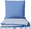 Renforce Bettwäsche Set 2tlg 155x200 cm und 80x80 cm Blau Produktbild-Vorschau 1