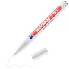 A white Edding 751 paint marker with its cap off, showing a white line drawn on a white background. Produktbild-Vorschau