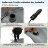 Collage of four images showing steps for using an air mattress pump. Náhled obrázku produktu