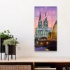 DEQORI Glasuhr 30x60 cm Zahlen 'Kölner Wahrzeichen abends' Produktbild-Vorschau 4