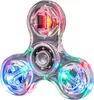 LED Fidget Spinning Toy Clear Light Up Finger Cube Anti Anteprima dell’immagine prodotto 1