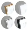 Four close-up circular views of different colored picture frame corners. Produktbild-Vorschau