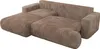 A brown corduroy sectional sofa with a chaise lounge is shown from a diagonal angle against a white background. Produktbild-Vorschau