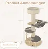 A diagram showing the dimensions of a cat tree. Podgląd zdjęcia produktu