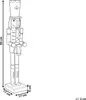A line drawing of a nutcracker figure with dimensions indicated. Náhľad obrázku produktu