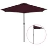 vidaXL Parasol balkonowy aluminiowy słup bordowy czerwony Podgląd zdjęcia produktu 9