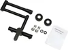 A black kitchen faucet and its accessories are laid out on a white background. Podgląd zdjęcia produktu