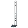 A black floor stand for a cordless vacuum cleaner, shown against a white background. Produktbild-Vorschau
