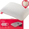 A pillow and its packaging are displayed against a white background. Produktbild-Vorschau