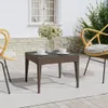 vidaXL Bočný stolík Brown 50x50x38 cm Polyratan a tvrdené Náhľad obrázku produktu 2