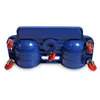 A blue workshop creeper with red wheels and red magnetic holders, shown from a front-facing perspective against a white background. Produktbild-Vorschau