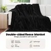 vidaXL Coperta nera 270 x 240 cm in pile Anteprima dell’immagine prodotto 5