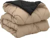 vidaXL Couette quatre saisons noire et taupe 155 x 220 cm Voir les images du produit 5