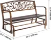 SucceBuy Banc de jardin 127 cm avec capacité de charge de Voir les images du produit 8