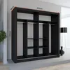 Krudox DB Schwarz Schiebetürenschrank Kleiderschrank Produktbild-Vorschau 2