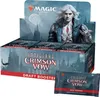 A display box of Magic: The Gathering Innistrad: Crimson Vow draft boosters, with a promotional image of a character on the front. Produktbild-Vorschau