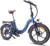 A blue electric bicycle with fat tires is shown against a white background. Produktbild-Vorschau