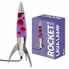 FISURA – Lila lavalampe "Rocket" met zwarte voet, paarse Productafbeelding-voorbeeld 1