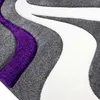 Tapis élégant à l'aspect ondulé | en gris lilas& blanc Voir les images du produit 3