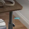 Close-up of a height-adjustable bedside table leg with a measurement indicator. Podgląd zdjęcia produktu