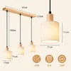 Suspension ZMH avec abat-jour en tissu, 3 lumières, table à Voir les images du produit 4