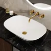 HOROW 60 x 40 cm lavabo da appoggio in Vetroceramica Ovale, Anteprima dell’immagine prodotto 2