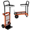 Two views of an orange and black hand truck/dolly against a white background. Produktbild-Vorschau