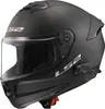 A black matte full-face motorcycle helmet with a clear visor, shown from a side angle against a white background. Náhled obrázku produktu