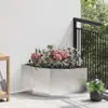 Jardinière d'Angle Argent 60 x 60 x 35 cm Acier inoxydable Voir les images du produit 3