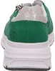 The back view of a green sneaker with a white sole. Produktbild-Vorschau