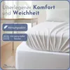 Frottee Spannbettlaken Spannbetttuch, 90x200 cm, Weiß Produktbild-Vorschau 2