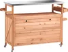 BELIANI Outdoor Kücheninsel Hellbraun Tannenholz Edelstahl Produktbild-Vorschau 8