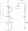 Mexen KT40 set doccia esterno con soffione e miscelatore Anteprima dell’immagine prodotto 2