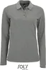 Women´s Long-Sleeve Piqué Polo Shirt Perfect, Black, S Produktbild-Vorschau 2