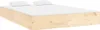 A wooden bed frame with two white pillows on a white mattress. Voir les images du produit