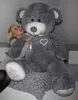 Grande orso di peluche grigio 190cm XXL - Ti amo Anteprima dell’immagine prodotto 1