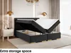 MEBLINI Boxspringbett mit Bettkasten - 180x200 - H3/Schwarz Produktbild-Vorschau 6