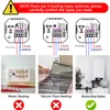 Diagrams showing wiring options for a heating system thermostat, with accompanying images of different heating systems. Podgląd zdjęcia produktu
