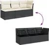 vidaXL Divano da giardino con cuscini 3 posti in polirattan Anteprima dell’immagine prodotto 7
