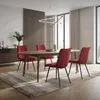 ML-Design set di 4 sedie da sala da pranzo rosse, sedie da Anteprima dell’immagine prodotto 10