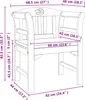 vidaXL Panchina a forma di rosa naturale 68,5 x 46 x 82,5 Anteprima dell’immagine prodotto 8