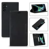 Collage of images showing a black leather phone case for a Samsung Galaxy A34, with different angles and views. Produktbild-Vorschau