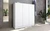 A white three-door cabinet is shown in a room with a mirror and plants. Produktbild-Vorschau