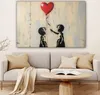 Wanddeko 120x80 cm - Banksy - Straßenkunst - Luftballon - Produktbild-Vorschau 6