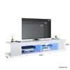 SONNI Armoire TV Blanc brillant 160 x 39 x 30cm Équipée Voir les images du produit 10