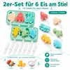 2er Set Silikon Eisformen für Kinder, BPA frei, Produktbild-Vorschau 4