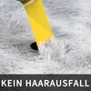 Hochflor Teppich Grau 160x230 cm Waschbar Anti-Rutsch Produktbild-Vorschau 5